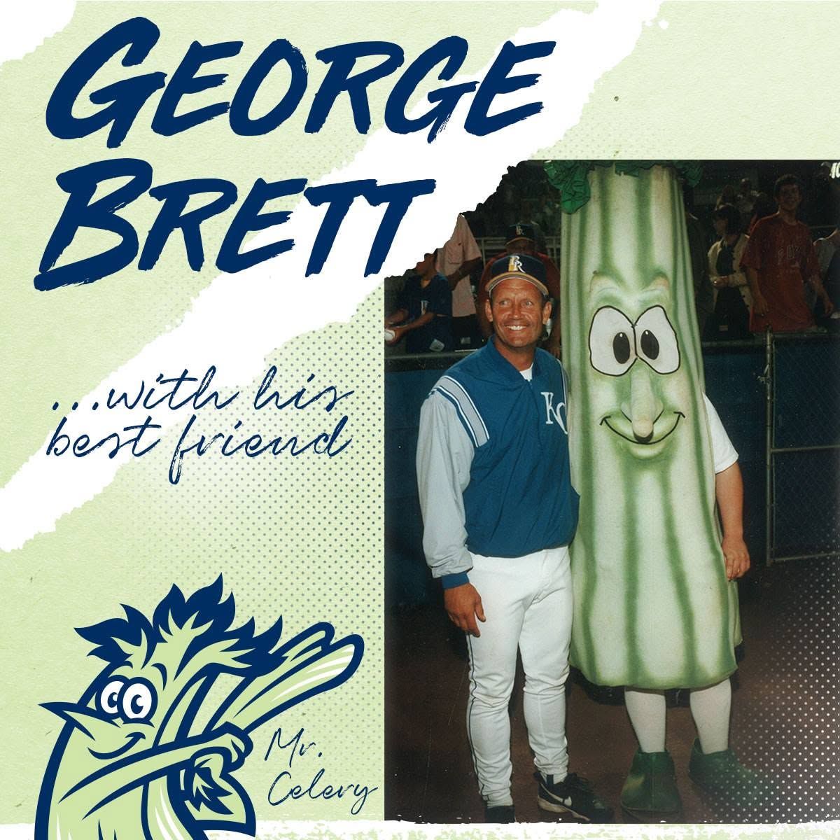 George Brett with Mr. Celery George Brett with Mr. Celery
